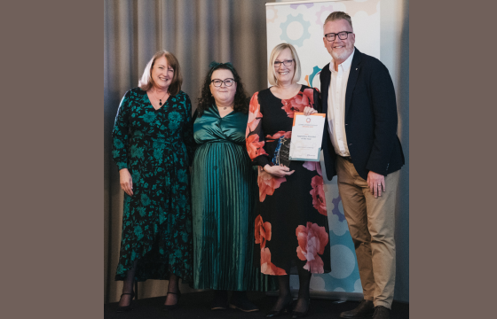 Photo of Luton Adult Learning senior leaders. left to right, Annette Barnby Curriculum Manager, Debbie Poole- Hunt Service Manager, Merielle James Adult Skills Delivery Manager